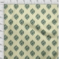 thumbnail image 3 of oneOone Cotton Flex Fabric Leaves & Floral Block Printed Craft Fabric BTY 40 Inch Wide, 3 of 4