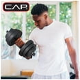 thumbnail image 6 of CAP Barbell 50 lb Adjustable Vinyl Dumbbell Set, 6 of 7