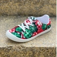 thumbnail image 5 of NOKIO Canvas Tennis Shoes for Women Low Top Casual Christmas Print Sneakers for Women Lace Up Fashion Comfortable Walking Shoes Fashion Soft Sole Non Slip Casual Shoes, 5 of 7