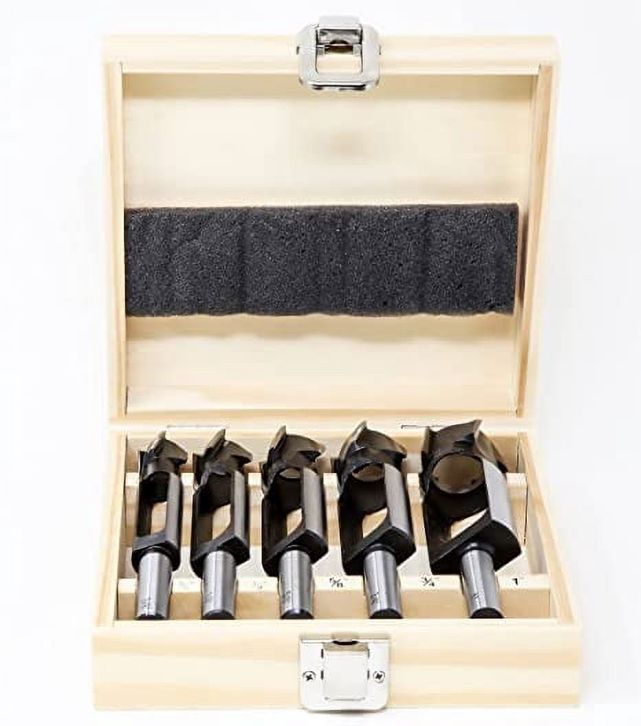 WEN 5-Piece Tenon and Deep Plug Cutter Drill Bit Set with Carrying Case