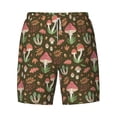 thumbnail image 4 of Lsque Mens Swim Trunks Mushrooms and Autumn Pattern - Bathing Suit Compression Liner - Beach Swim Shorts Swimwear - (S-3XL) - Stretch Quick Dry -Small, 4 of 9
