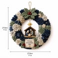 thumbnail image 5 of 3D Fabric Poke Wreath DIY Kit, Premium Christmas Fabric Kit, Customizable Reindeer Tree Design for Xmas Party Decor (Nativity), 5 of 5