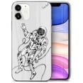 thumbnail image 1 of Case Yard iPhone-11 Case Clear Soft & Flexible TPU Ultra Low Profile Slim Fit Thin Shockproof Transparent Bumper Protective Cover Drop Protective Cell Phone Cases (Astronaut), 1 of 8