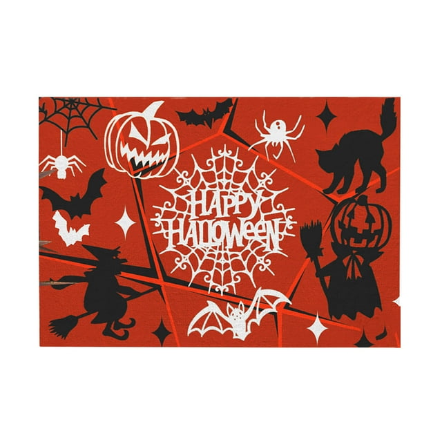 Halloween Doormat Scary Non Entry Rug For Front Door Indoor Outdoor Welcome Mat Durable Polyester Carpet Microfiber Leopard Blanket Big Knit Throw Blanket Twin Soft Blanket Throw Blanket Western Soft