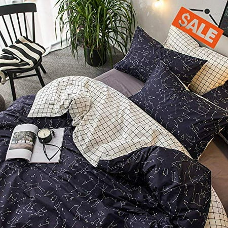 Vclife Cotton Bedding Duvet Cover Sets Collection Queen Full Luxury Soft Child Constellation Printed Quilt With Zipper Closure Corner Ties Lightweight Plaid Bed Canada - Luxury Soft Cotton Bedding Vclife Cotton Bedding Duvet Cover Sets Collection Queen Full Luxury Soft Child Constellation Printed Quilt With Zipper Closure Corner Ties Lightweight Plaid Bed Canada - Luxury Soft Cotton Bedding