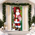 thumbnail image 3 of Decoraciones de Navidad Al Aire Libre Decoración de la Puerta Frontal de Navidad Impresión de la Puerta de Navidad Feliz Navidad, Suministros de Fiesta de la Puerta Frontal de Interior Y Al Aire Libre, 3 of 6