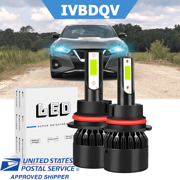 9007 8000K Ice Blue LED Headlight Bulbs Kit for Nissan Maxima 1986-1992 High&Low Beam