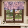 thumbnail image 6 of Pink Christmas Curtain Valances for Windows, Kitchen Valance Window Treatments Panel 2 Pack, Snowman Xmas Tree Snowflake Rod Pocket Short Curtains for Bathroom Bedroom 54 x 18 Inch, 6 of 8