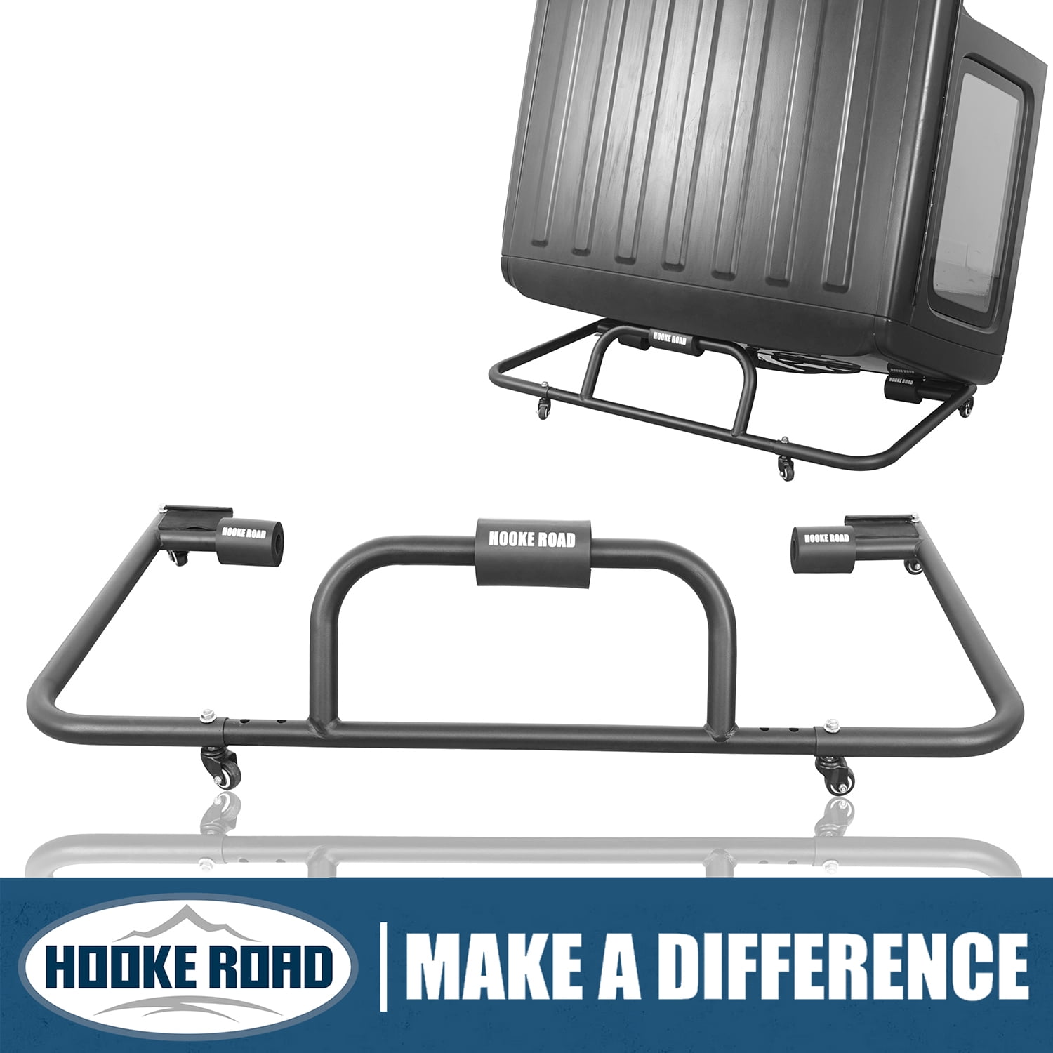 Hooke Road Hard Top Stand Cart Roof Storage Sliding Rack fit for Jeep  Wrangler YJ TJ JK JL 1987-2022 