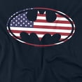 thumbnail image 2 of Batman American Flag Oval Women's T Shirt, Navy, X-Large, 2 of 6