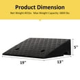 thumbnail image 5 of Kinbor 2 Pcs Driveway Curb Ramps, 5" Rise Heavy Duty Threshold Rubber Threshold Curb Ramps, Black, 5 of 5