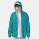 thumbnail image 2 of Fotbe Blue Green Glitter Chaqueta con Protección Solar UPF 50+ para Hombre y Mujer, Camisa con Capucha y Bolsillos-Medium, 2 of 7