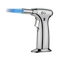 thumbnail image 3 of EGYMEN Windproof Blue Flame Torch Lighter, Refillable Butane Torcher for Outdoor BBQ and Baking, Powerful 3-Flame Turbine Torch with Ceramic Insulation, 3 of 6
