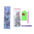 thumbnail image 1 of Inteprter Marcapáginas con pintura de diamantes 5D DIY, decoración de borlas de cuero, marca de libro para el Día de San Valentín, graduación, Artesanía Mariposa Inteprter HA003279-04, 1 of 1