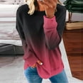 thumbnail image 2 of sovlvnd Summer Savings Women's Casual Loose Trendy Round Neck Long-Sleeved Comfortable Fashion Oversize Printed Hoodie No Hoodie, 2 of 5
