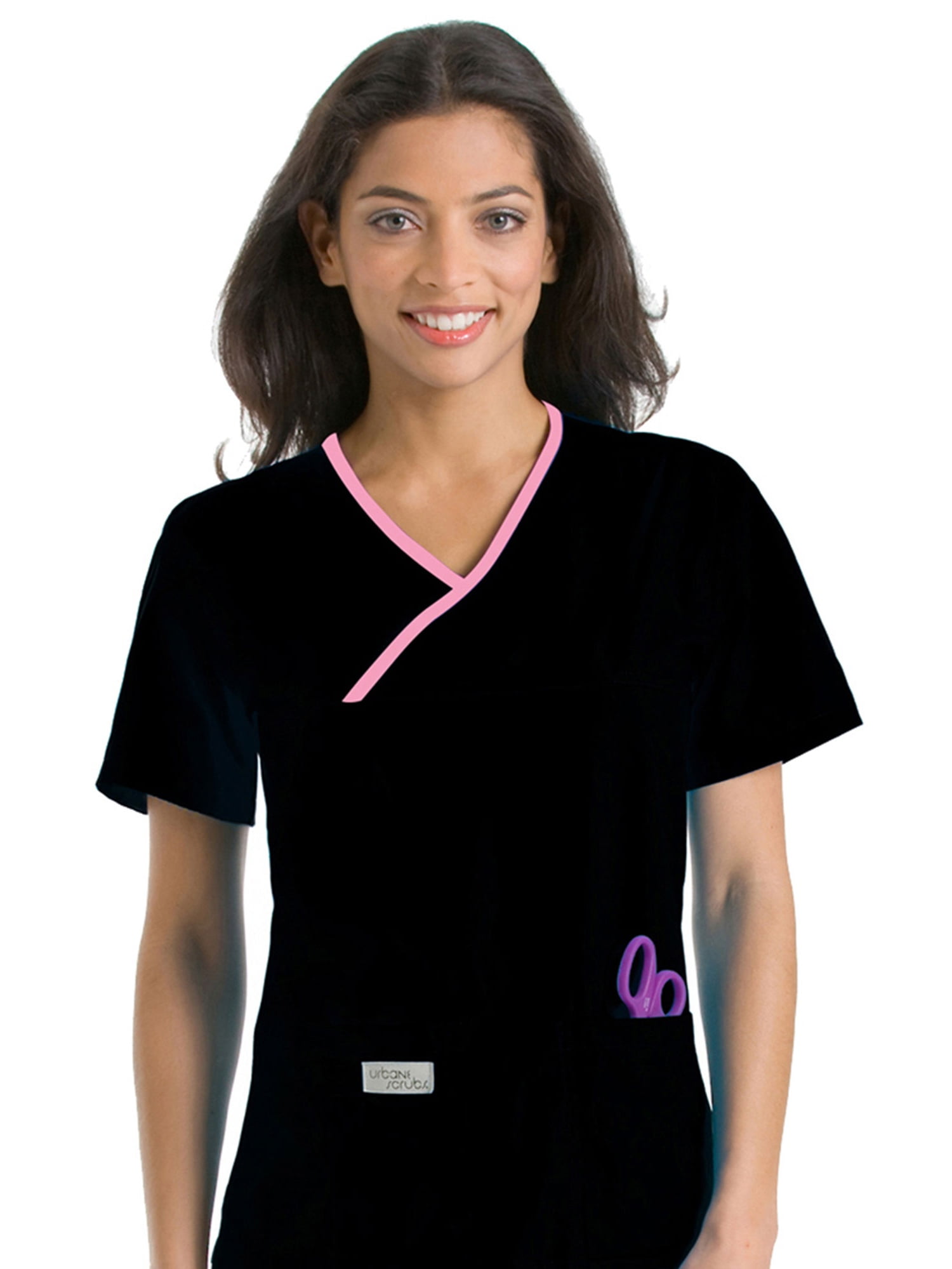 Urbane Scrubs Urbane Essentials Womens 2Pocket Crossover Solid Scrub