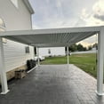 thumbnail image 3 of Domi Outdoor Louvered Pergola 12'×16', Aluminium Pergola with Adjustable Roof, Hardtop Gazebo for Patio, Deck, Garden, Yard, Beach(White), 3 of 8