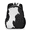 Beige, variant on Black and White Cowhide Print Backpack, Lightweight Casual Daypack with Chest Strap & Water Bottle Pockets, Cowhide Print Sports Travel Bag for Work
