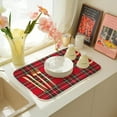 thumbnail image 6 of Christmas Buffalo Plaid Dish Drying Mats 18x24 Inch Red Drying Mats Xmas Winter Holiday Kitchen Decor Absorbent Drying Dish Pad Rack Drainer Mats for Kitchen Dining Room Counter, 6 of 7