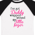 thumbnail image 4 of Inktastic I've Got Daddy Wrapped Around My Little Finger Girls Toddler T-Shirt, 4 of 5