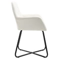 thumbnail image 3 of vidaXL Dining Chairs 4 pcs Cream Fabric, 3 of 5