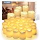 thumbnail image 1 of Velas votivas sin llama YZhouD, velas artificiales eléctricas parpadeantes sin llama, paquete de 24 velas LED de té con batería de más de 200 horas de duración en blanco cálido para bodas, mesas,, 1 of 8