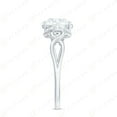 thumbnail image 2 of 1.00 TCW Oval Cut Halo Engagement Ring 925 Sterling Silver, 2 of 4