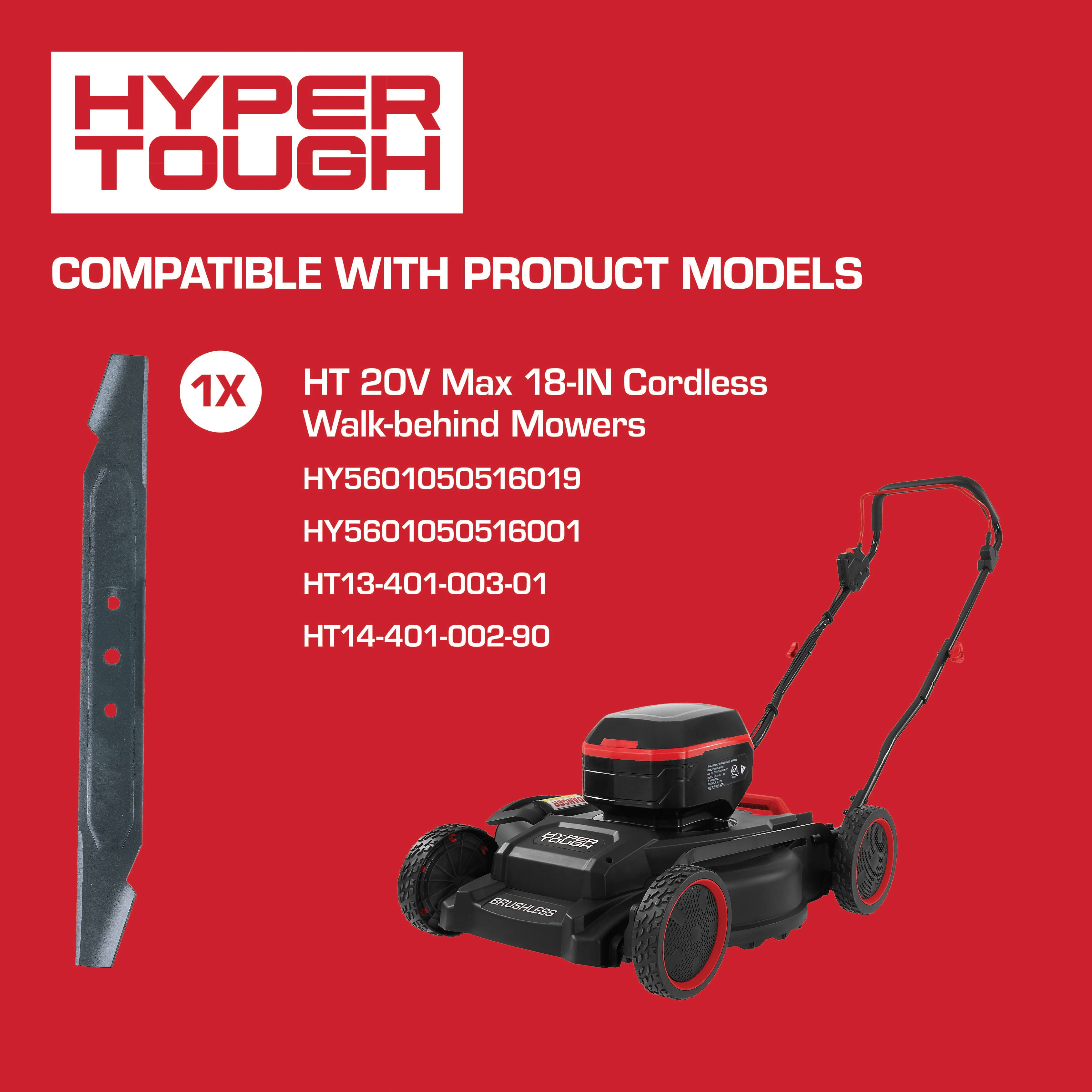 Hyper Tough 18" Mower Blade for Hyper Tough 18" 20V Cordless Push Mower