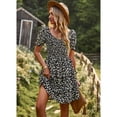 thumbnail image 5 of SYKT Women's Dresses Casual Summer Print Ruffle A Line Short Sleeve Mini Floral Dress for Women, 5 of 9