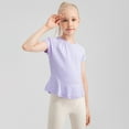 thumbnail image 3 of GYRATEDREAM Girls Athletic Shirts, Kids Short Sleeve Quick Dry Crewneck Tops Tee Summer Workout Running Yoga Sports Shirts for 5-6 Years, 3 of 9