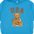 thumbnail image 3 of Inktastic Patriotic USA Teddy Bear with American Flag Toddler Hoodie, 3 of 4