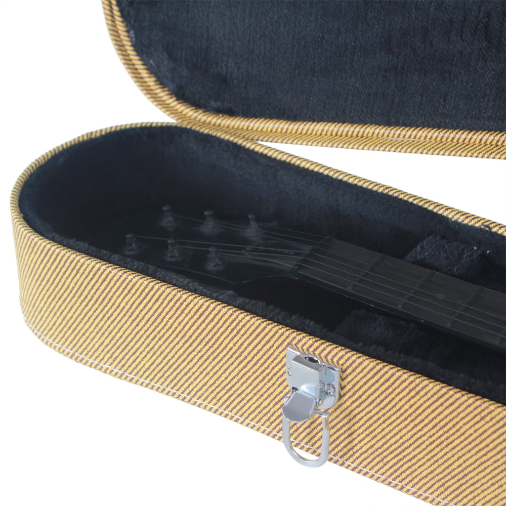 Glarry Electric Guitar Hard Case for GLP Style Guitar, Microgroove Bulge Surface, Yellow