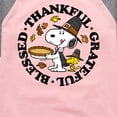 thumbnail image 3 of Peanuts - Thankful, Grateful, Blessed - Toddler And Youth Girls Raglan Graphic T-Shirt, 3 of 6