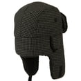 thumbnail image 3 of Big Size Tweed Sherpa Lining Trooper Hat - Black XL-2XL, 3 of 5