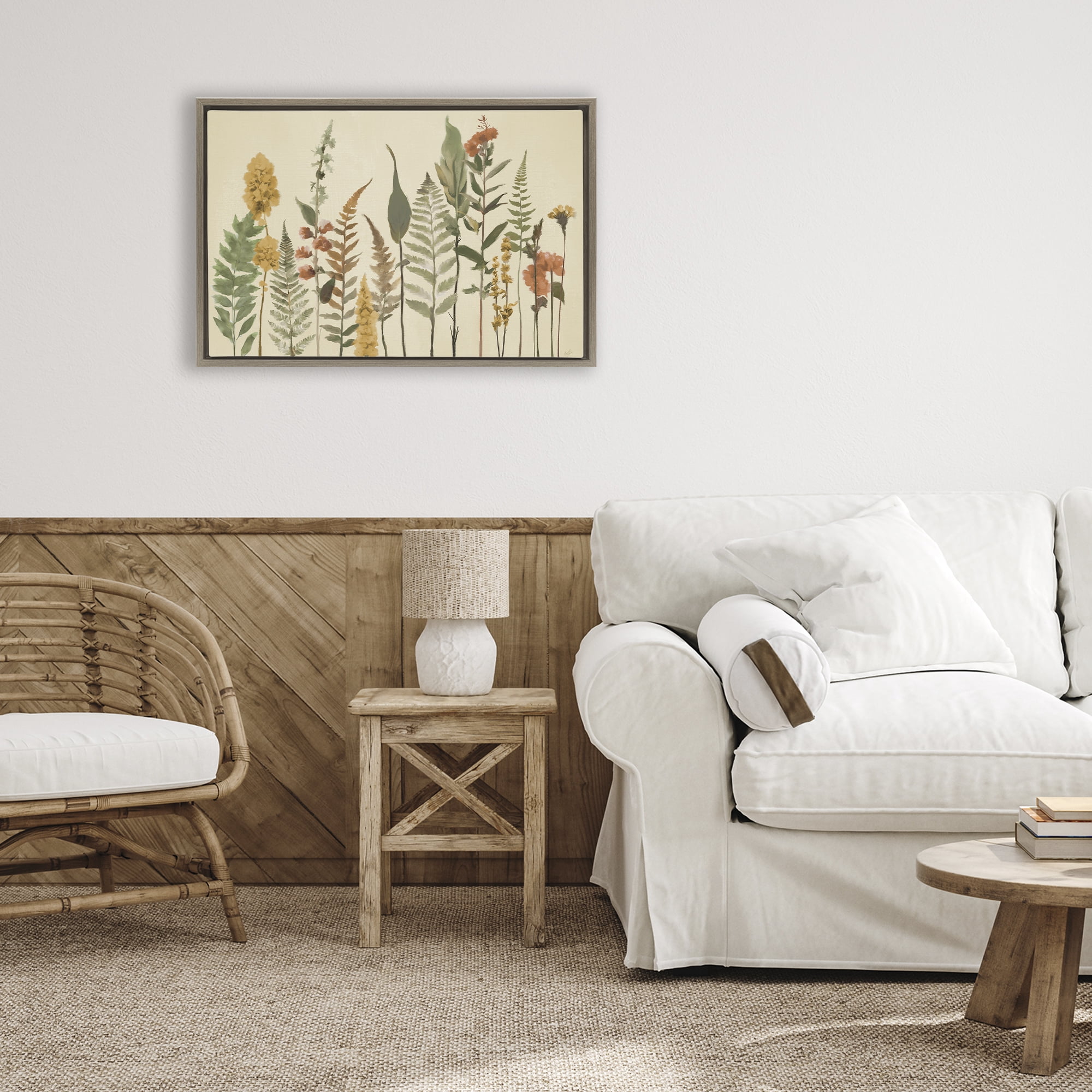 Stupell Industries Fall Toned Botanics Brown Framed Floater Canvas Wall Art, design by Elizabeth Medley