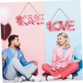 thumbnail image 3 of GFDYREE 2 Pcs Décorations de Porte de la Saint-Valentin pour la Maison, Panneau de Porte d'Entrée pour Extérieur, 3 of 7