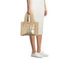 thumbnail image 2 of No Boundaries by No Boundaries Women's Small Sherpa Tote Bag, Gold Tan, 2 of 5