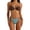 C_ Multicolor, variant on Polka Dot Color Block Bandeau Halter Bikini Two Piece Swimsuit with Tie Side Bottom Multicolor S