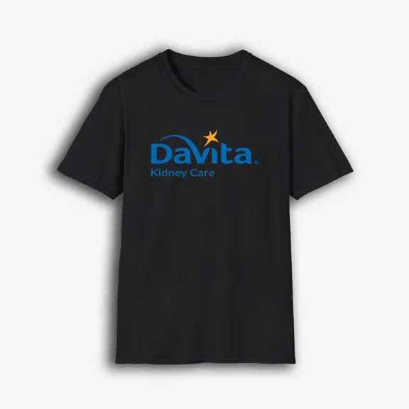 VINTAGE t shirt men Davita kidney care black Logo T-Shirt American Men's T-Shirt S-5XL