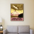 thumbnail image 4 of 18" x 24" Lassen Volcanic National Park Vintage Travel Poster Wall Art, 4 of 4