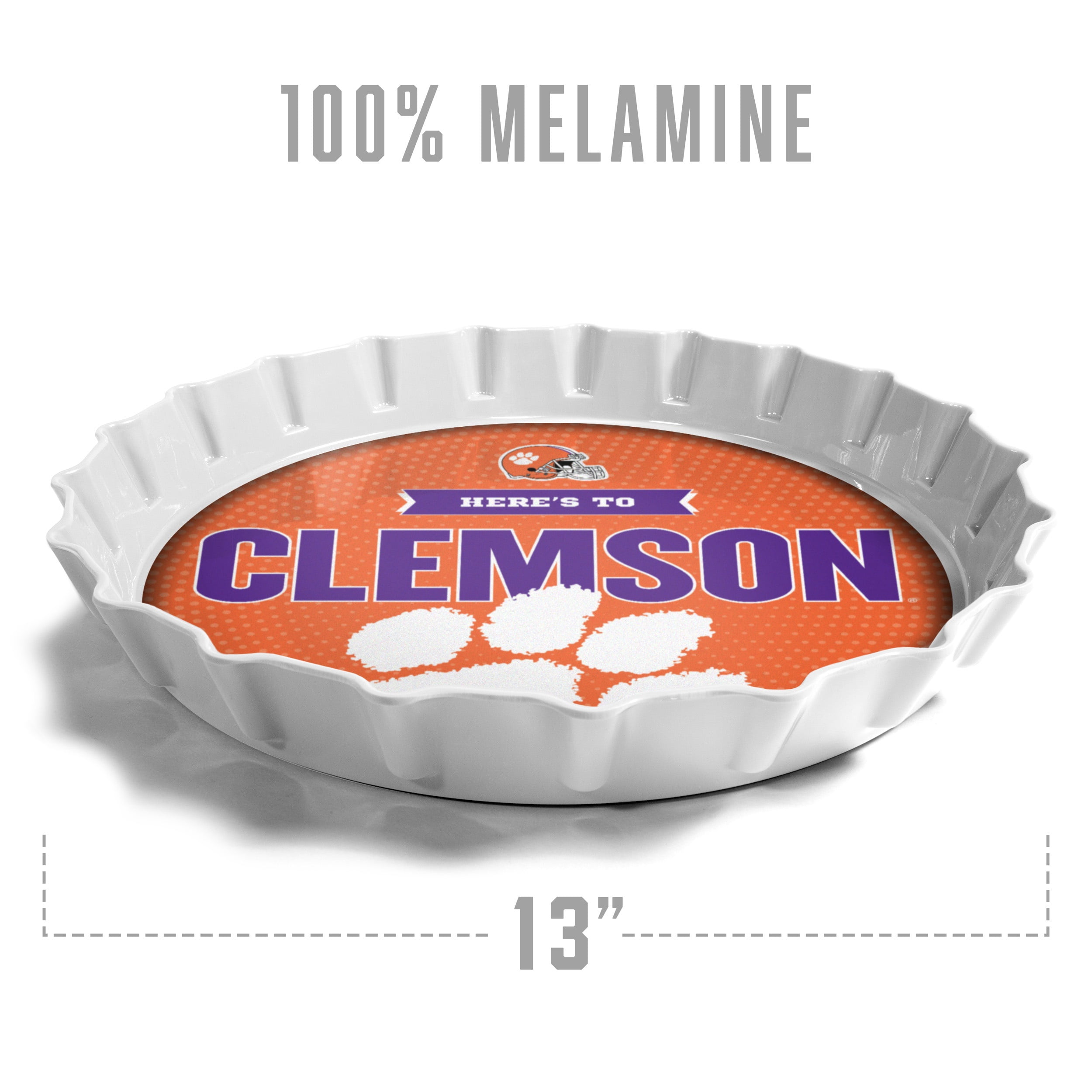 YouTheFan NCAA Clemson Tigers Bottle Cap Serving Tray