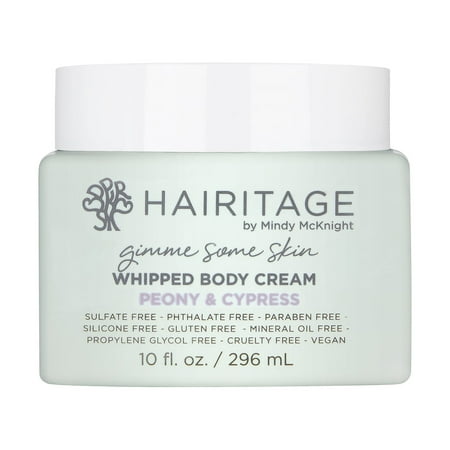 Hairitage Gimme Some Skin Peony & Cypress Whipped Body Cream, All Skin Types, Unisex 10 fl. oz