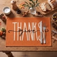 thumbnail image 4 of Smile Give Thanks Orange Thanksgiving Placemats 12x18 Inch Set of 4, 4 of 7