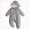A39-Light Gray, variant on Baby Winter Fleece Lined Romper Bear Ear Hooded Quilted Snowsuit Full Zipper Warm Jumpsuit Outfit