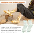 thumbnail image 4 of Minnieouse Conjunto de 12 pares de calcetines gruesos encantadores, patrón de rayas transpirables, banda elástica para equipo, Kit de medias de Medias Verde claro, 4 of 6