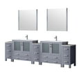 thumbnail image 2 of Volez 108 in W Dark Grey Vanity with Side Cabinets, Ceramic Top, 34" Mirrors, & Faucet Set, 2 of 4