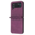 thumbnail image 3 of ELEHOLD Leather Case for Samsung Galaxy Z Flip3,Shockproof Premium PU Leather Emboosed Pattern Slim Lightweight Anti-Scratch Case Cover for Samsung Z Flip3,Darkpurple, 3 of 8