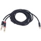 thumbnail image 5 of Cable adaptador 3683, malla tejida de algodón, macho de 3,5mm a Cable adaptador de altavoz de sintonización de Audio Dual de 6,35mm, 3m/9,8 pies, 5 of 8