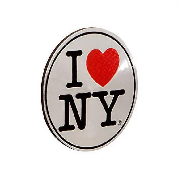City-Souvenirs I Love NY Round Foil Magnet
