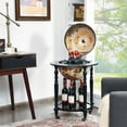 thumbnail image 4 of Gymax 22'' Globe Wine Bar Stand Movable 16th Century Liquor Bottle Shelf Cart, 4 of 10